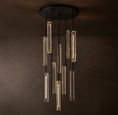 Audubon Modern Crystal Round Chandelier
