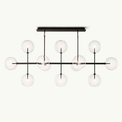 Glass Globe Linear Chandelier