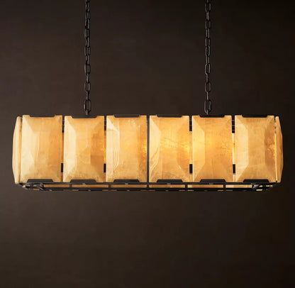 Harlow Calcite Rectangular Chandelier