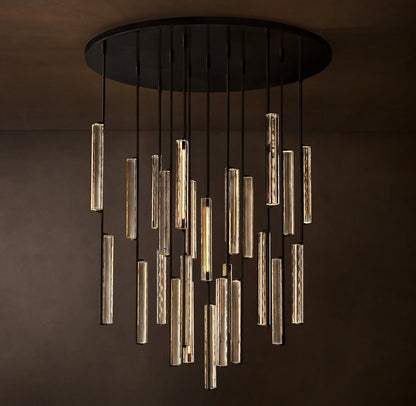 Audubon Modern Crystal Round Chandelier