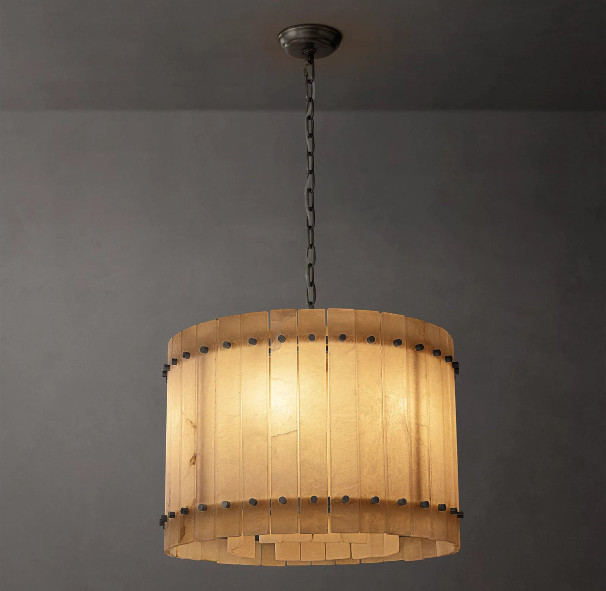 San Marco Modern Alabaster Round Chandelier
