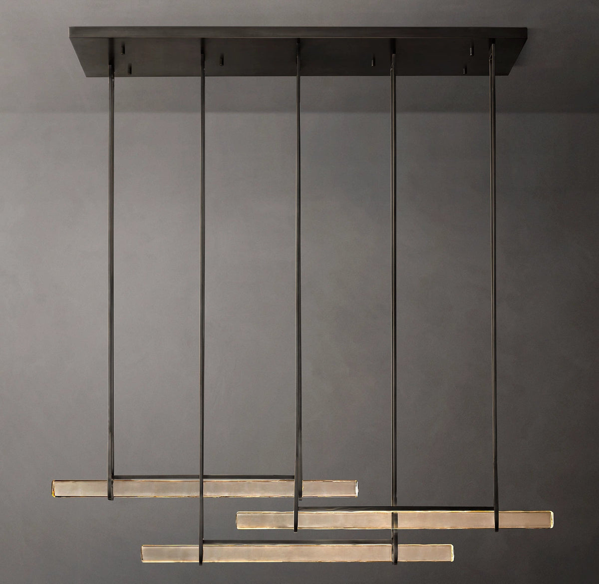 Audubon Triple Bar Crystal Chandelier
