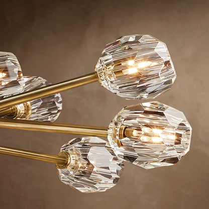 Clear Glass Round Chandelier