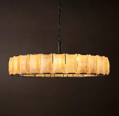 Harlow Calcite Round Chandelier