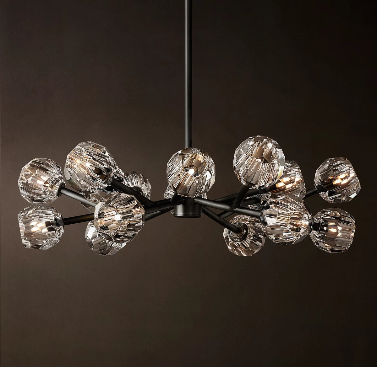 Clear Glass Round Chandelier