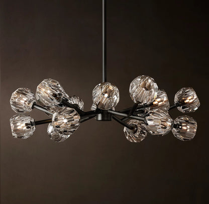 Clear Glass Round Chandelier