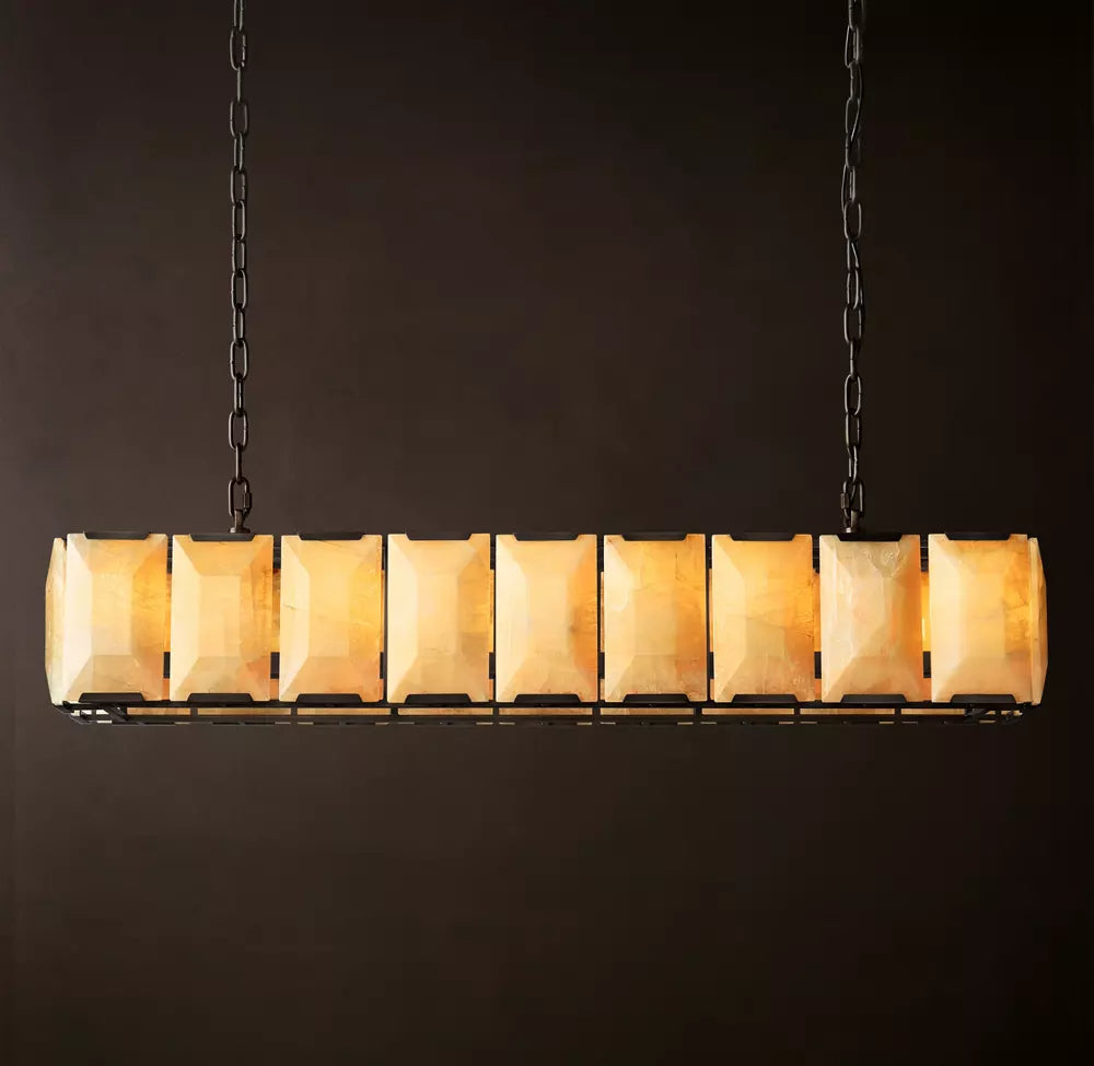 Harlow Calcite Rectangular Chandelier