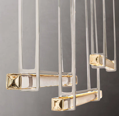 Audubon Triple Bar Crystal Chandelier