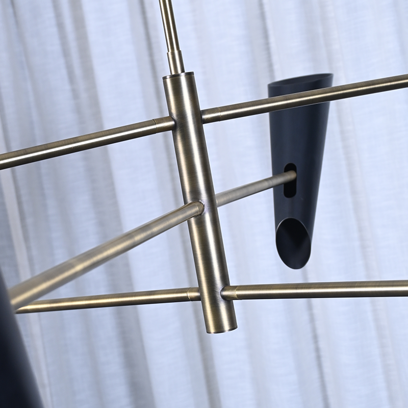 Modern Brass Chandelier