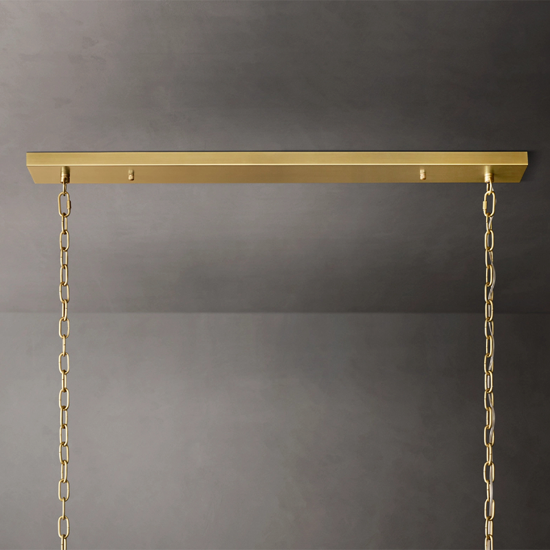 San Marco Modern Glass Linear Chandelier