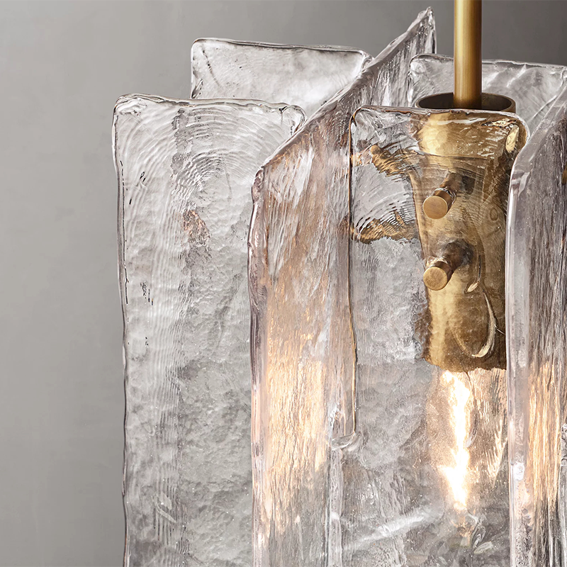 Lattice Clear Glass Pendant Light