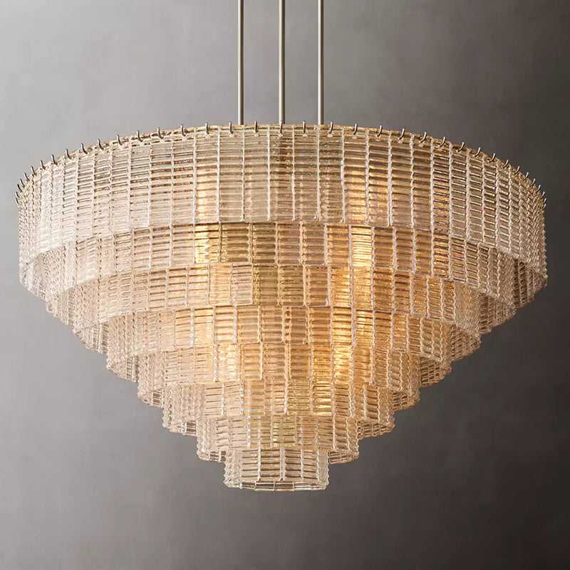 Sirene Tiered Clear Glass Chandelier