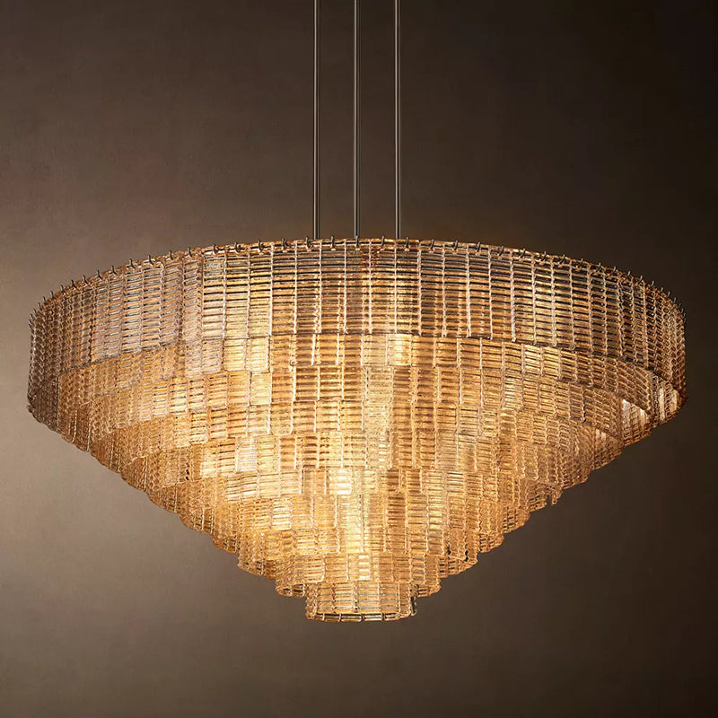 Sirene Tiered Clear Glass Chandelier