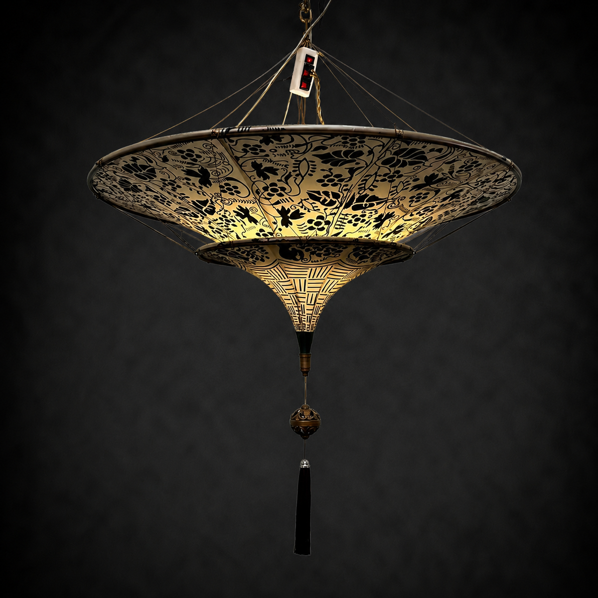 Floral Tassel Pendant Light