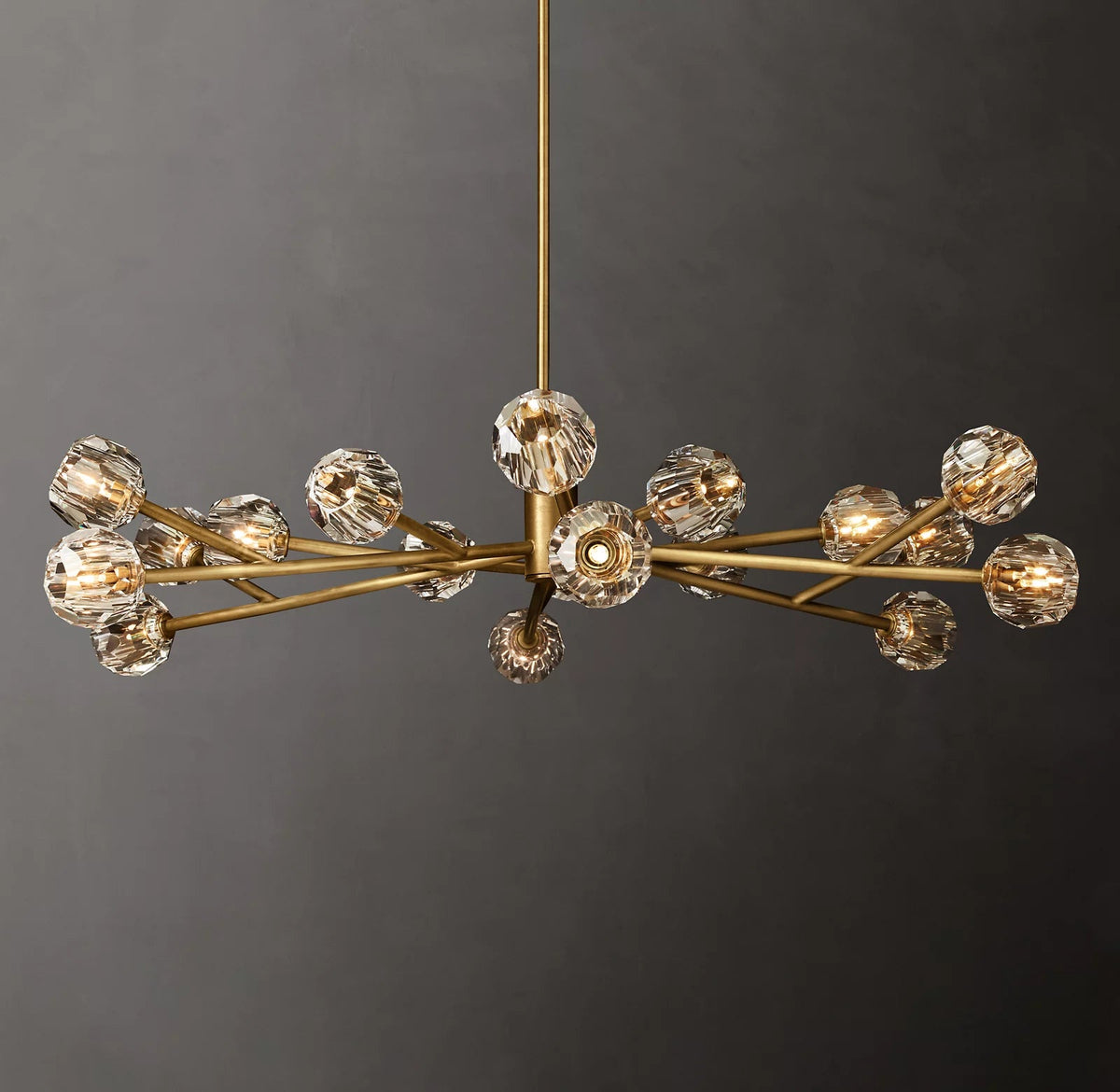 Clear Glass Round Chandelier