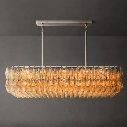 Chiara Modern Glass Rectangular Chandelier