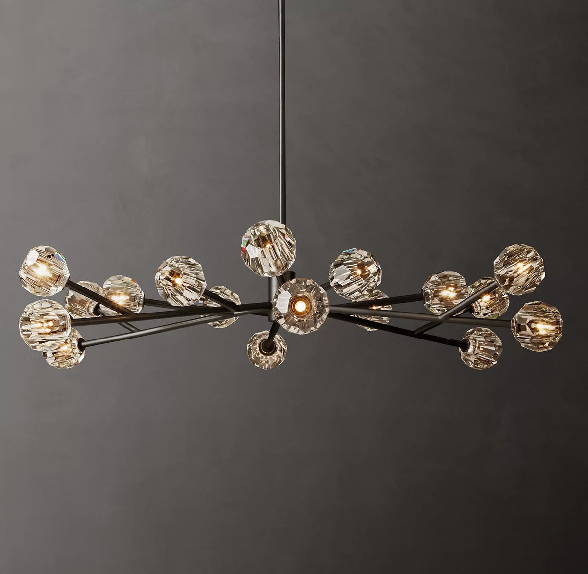 Clear Glass Round Chandelier