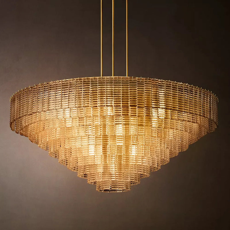 Sirene Tiered Clear Glass Chandelier