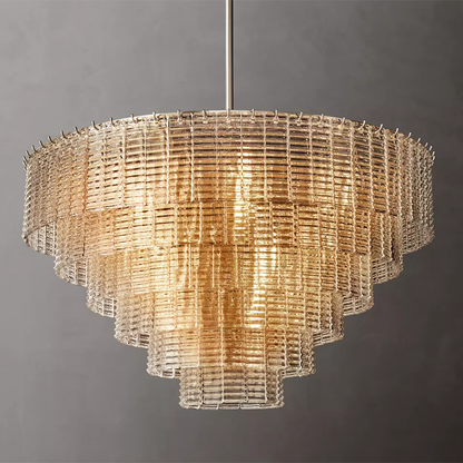 Sirene Tiered Clear Glass Chandelier