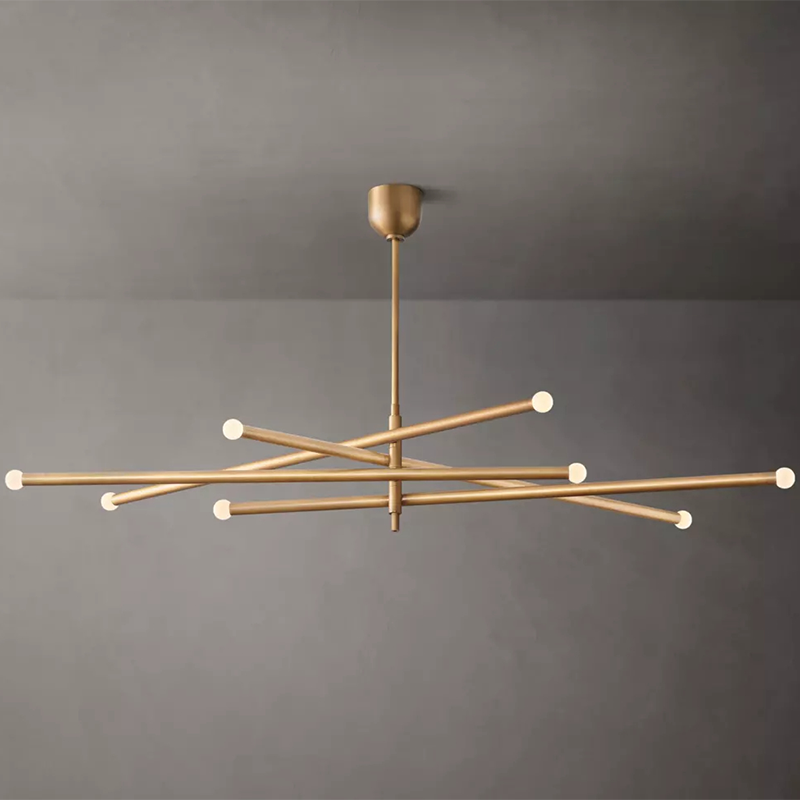 Rousseau Brass Linear Chandelier