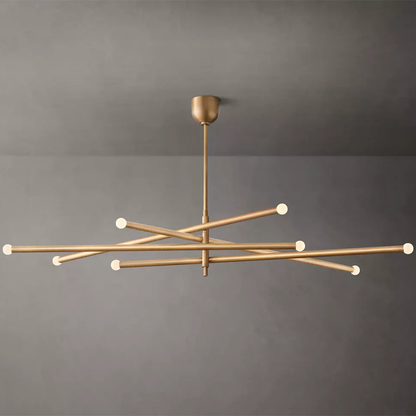 Rousseau Brass Linear Chandelier