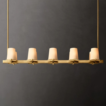 Fabric Shade Linear Chandelier