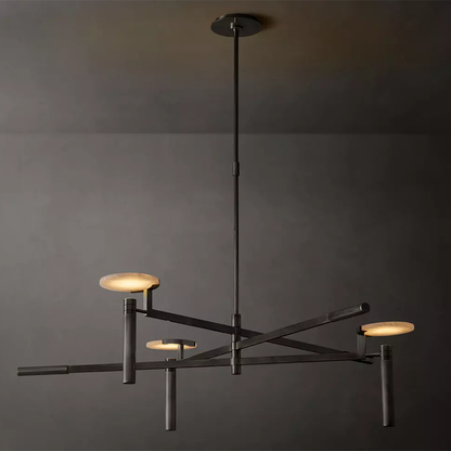 Alabaster Geometric Chandelier