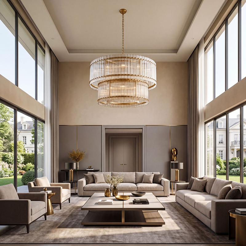 San Marco Two-Tier Glass Chandelier