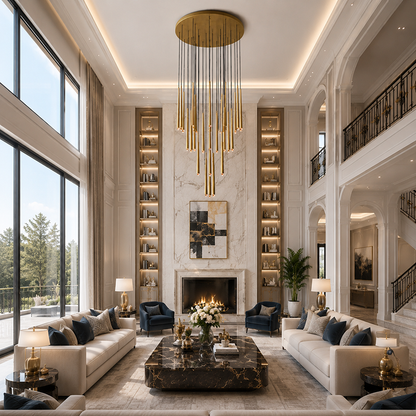 Modern Tapered Cluster Chandelier