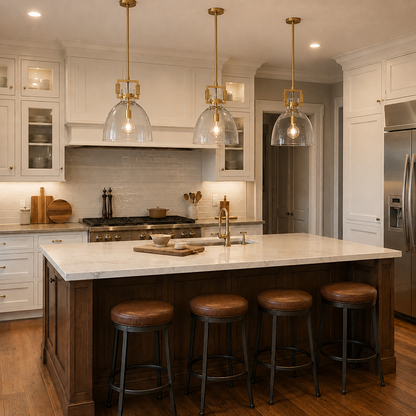 Machinist Glass Cloche Pendant Light