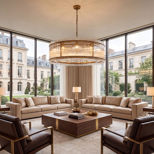 San Marco Modern Glass Round Chandelier