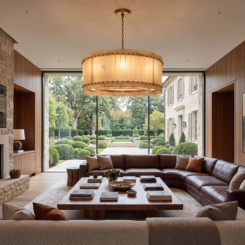 San Marco Modern Alabaster Round Chandelier