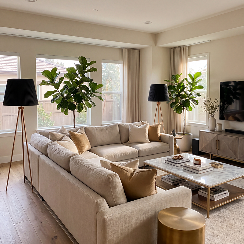 Silk Shade Floor Lamp