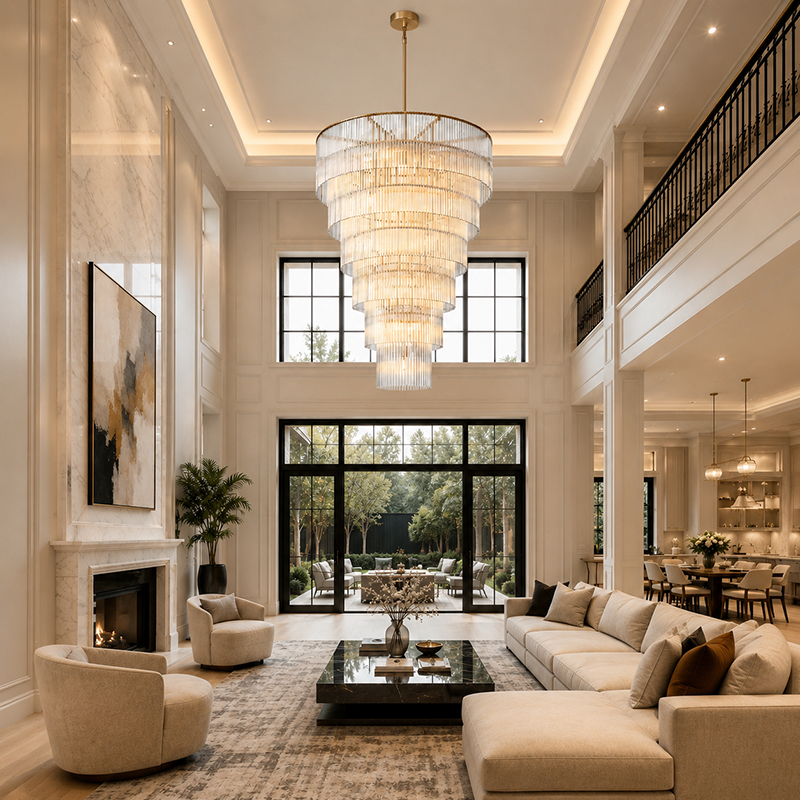 Luxury Tiered Crystal Chandelier