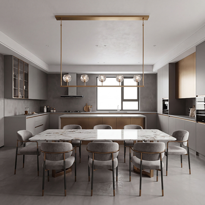 Clear Glass Linear Chandelier