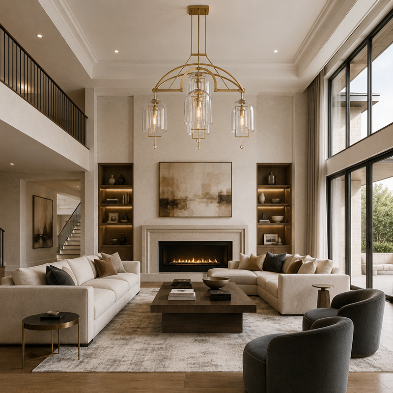 Fulcrum Modern Round Chandelier