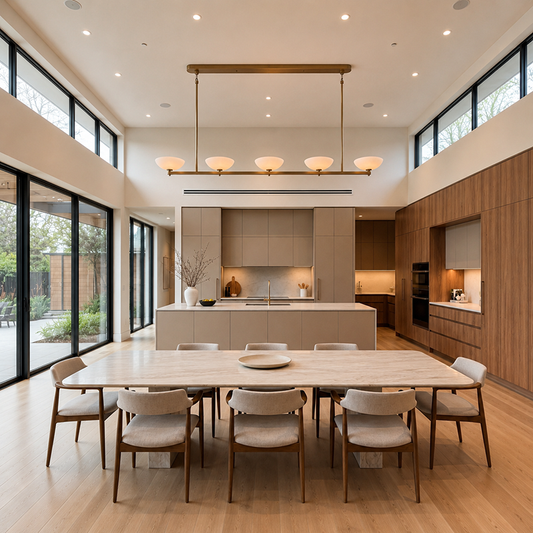 Ceramic Linear Dining Chandelier