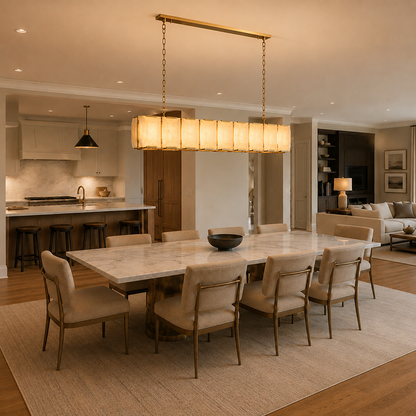 Harlow Calcite Rectangular Chandelier