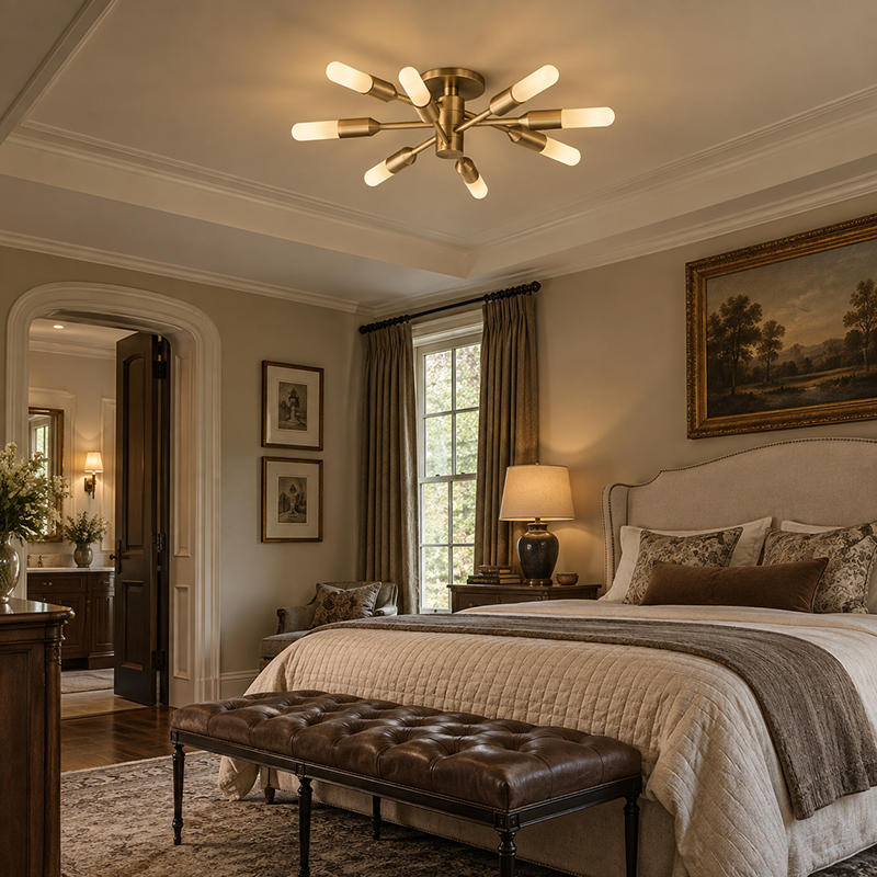 Arnaud Modern Brass Flush Mount