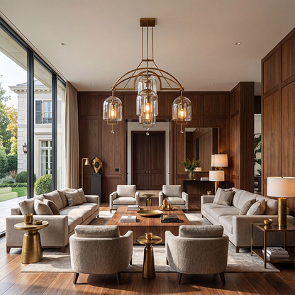 Fulcrum Modern Round Chandelier
