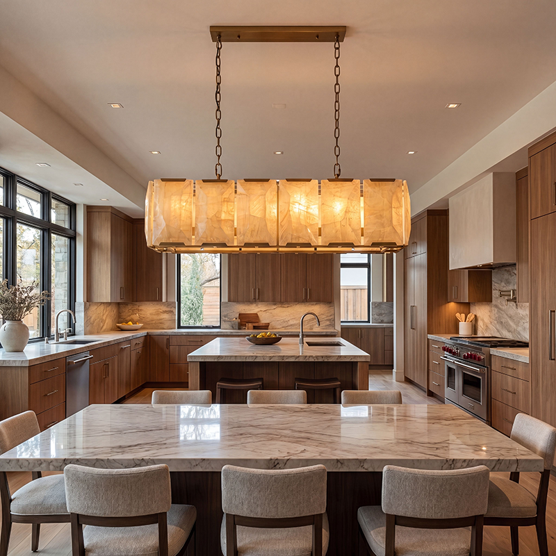 Harlow Calcite Rectangular Chandelier