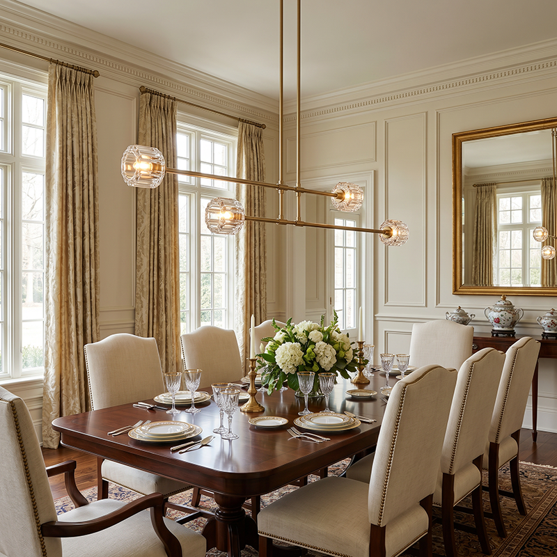 Demaret K9 Crystal Linear Chandelier