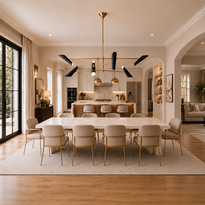 Modern Brass Chandelier