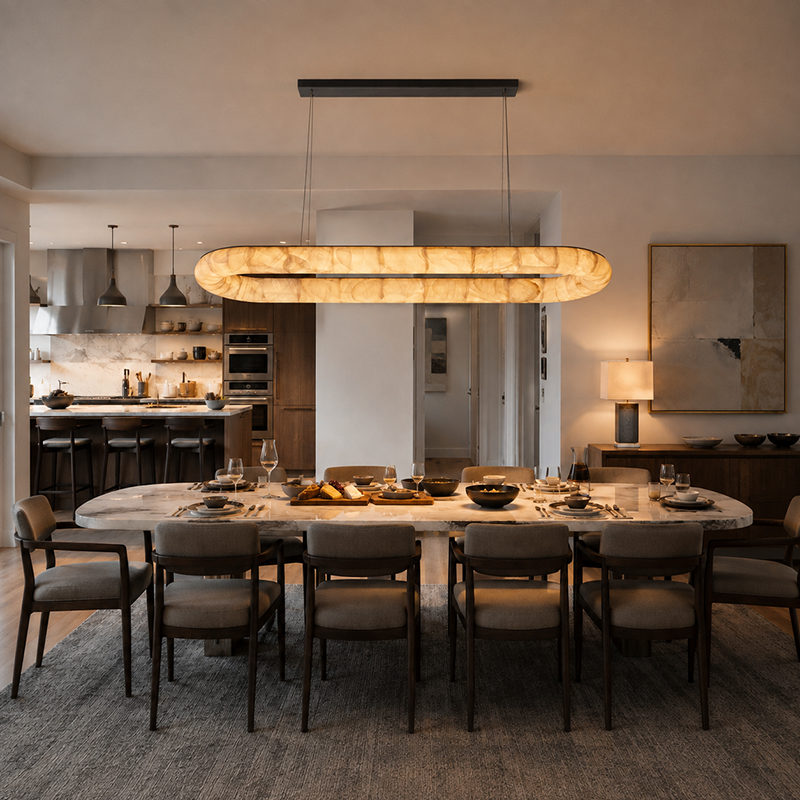 Rivage Lisse Modern Oval Chandelier