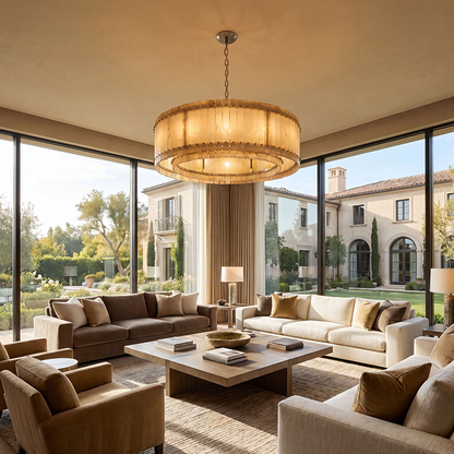 San Marco Modern Alabaster Round Chandelier