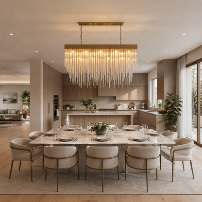Cascada Linear Crystal Chandelier