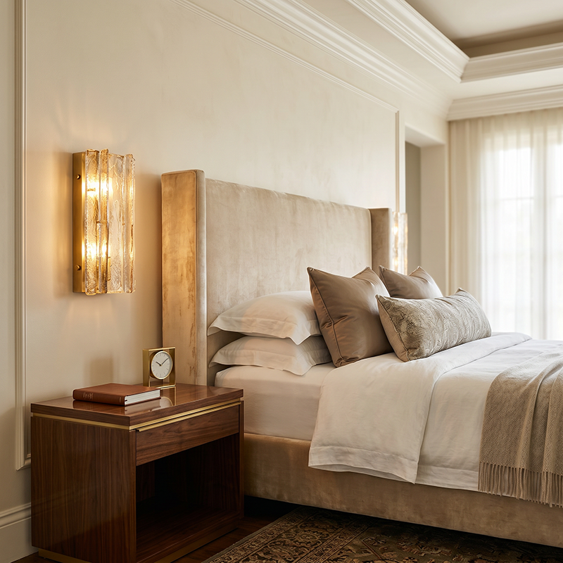 Lattice Clear Glass Sconce