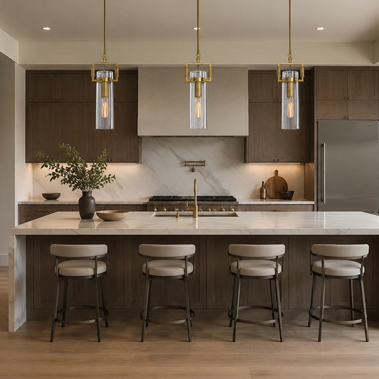 Machinist Glass Cylinder Pendant Light