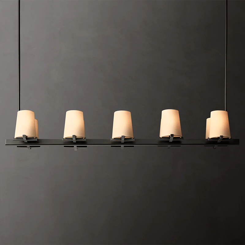 Fabric Shade Linear Chandelier
