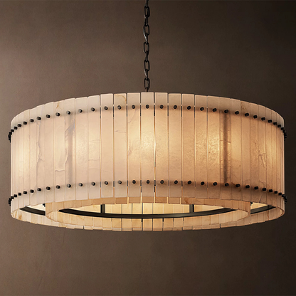 San Marco Modern Alabaster Round Chandelier